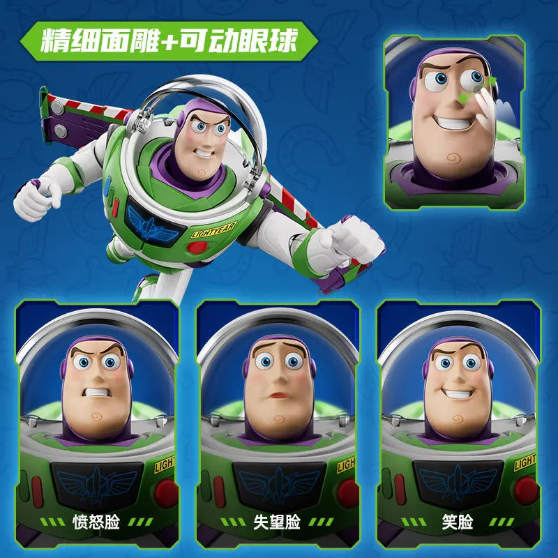 BLOKEES Toy Story Toys Buzz Lightyear Action Figure Assembly Model Kit With LED Champion Class Doll Ornament Toys Gift
