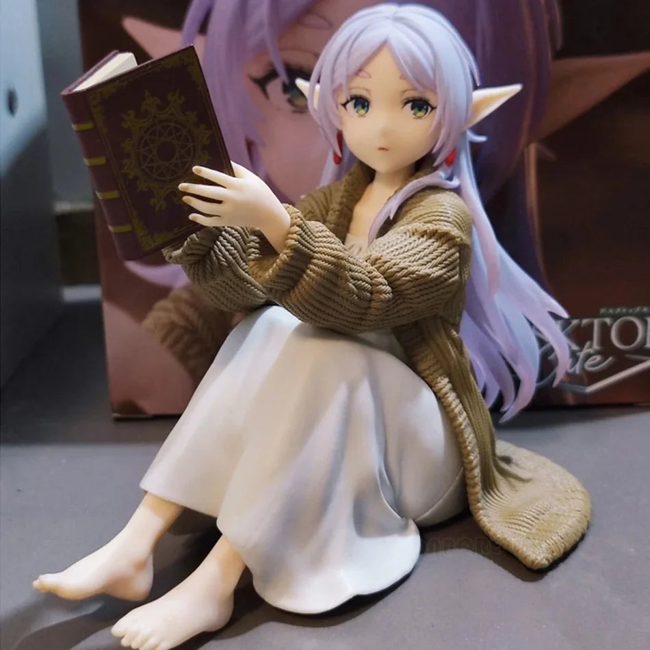 Anime Frieren ：Beyond Journey's End ReadindFrieren Anime Figure Desktop Cute Frieren PVC Action Figure Figurine Model Doll Toy