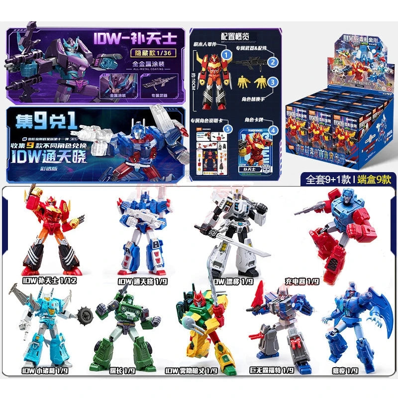 Blokees Transformers GV11-9PCS Rodimus Prime Unicron Head Blitzwing Metroplex Animation Movies Action Figure Collection Gifts