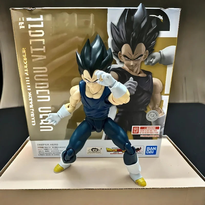 Original Bandai S.H.Figuarts Dragon Ball Super Hero Vegeta Articulated Anime Action Figure Collectible With Original Box