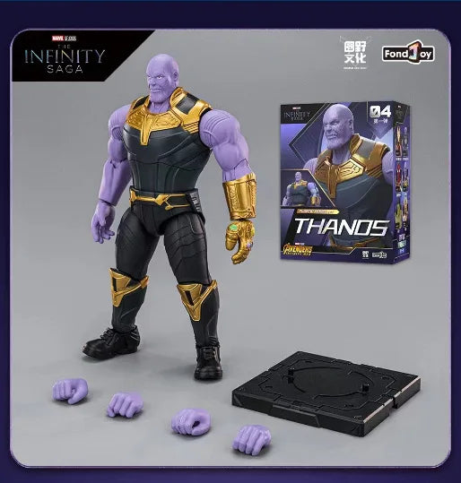 The Avengers Original Fondjoy Iron Man MK50 Iron Spider Thor Thanos Hulk Action Figure Model Movable Figurine Collection Kid Toy