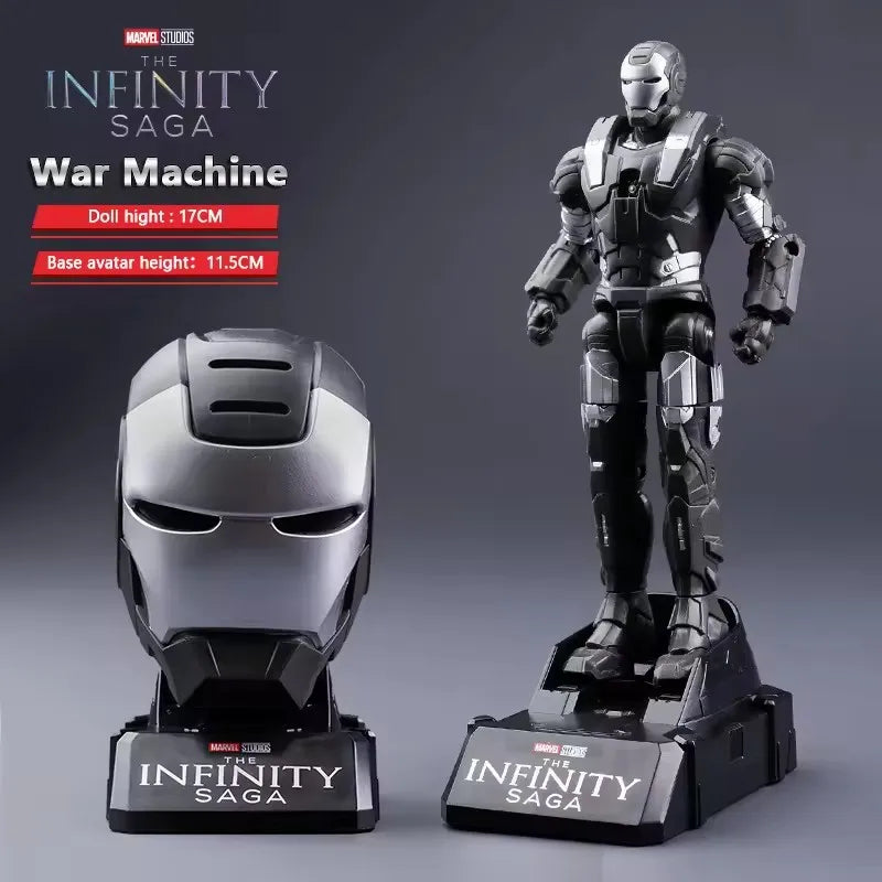 Marvel Action Figure Deformable Toy Iron Man MK85 Captain America Joints Mobility Head Shaped Statue Model Doll Toys Kids Gifts