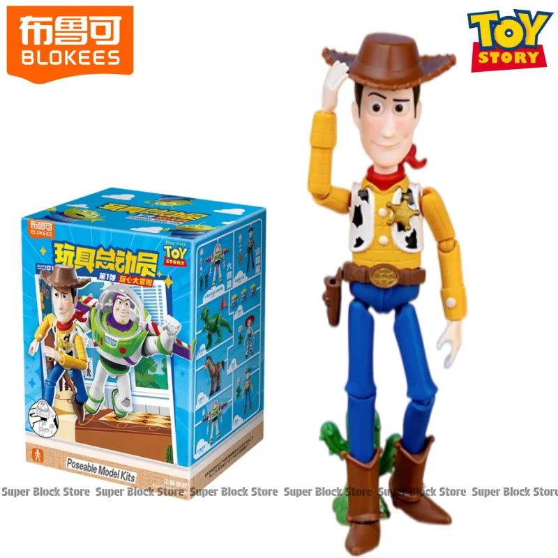 Blokees Toy Story Action Figure Model Kit Woody Buzz Lightyear Jessie Rex Aliens Movable Assembly  Cartoon Collectible Toy Gift