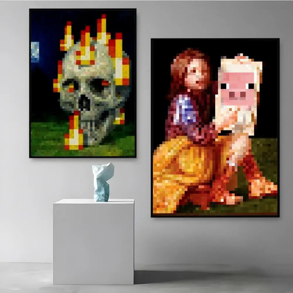 Classic Pixel Games M-MC Poster Room Wall Art Decor Waterproof  For Home Bar Bedroom Decoration