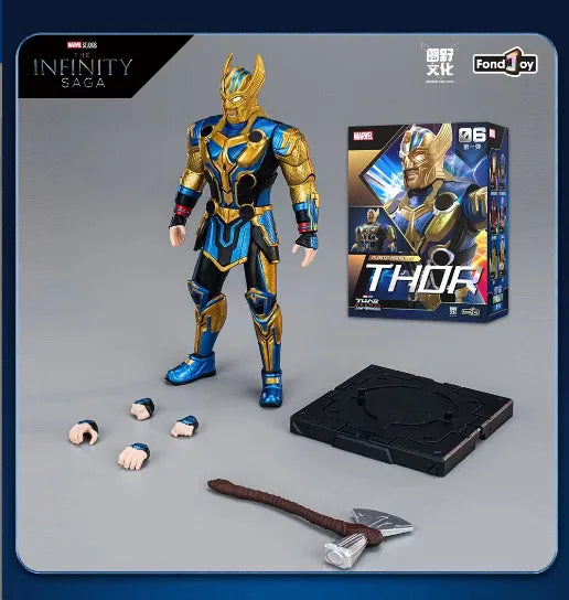 The Avengers Original Fondjoy Iron Man MK50 Iron Spider Thor Thanos Hulk Action Figure Model Movable Figurine Collection Kid Toy