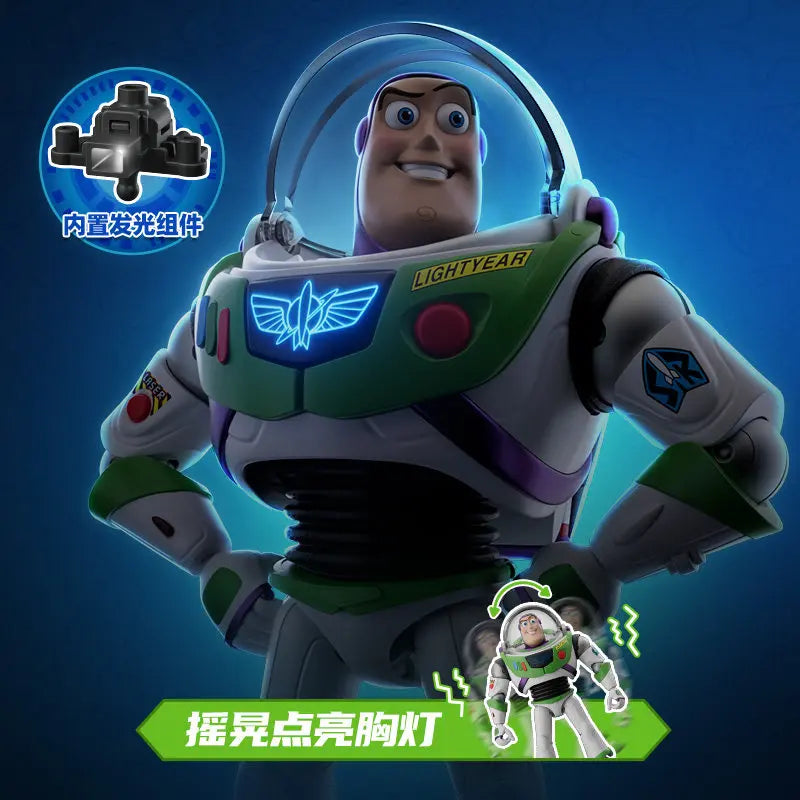 BLOKEES Toy Story Toys Buzz Lightyear Action Figure Assembly Model Kit With LED Champion Class Doll Ornament Toys Gift