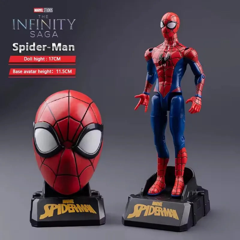 Marvel Action Figure Deformable Toy Iron Man MK85 Captain America Joints Mobility Head Shaped Statue Model Doll Toys Kids Gifts