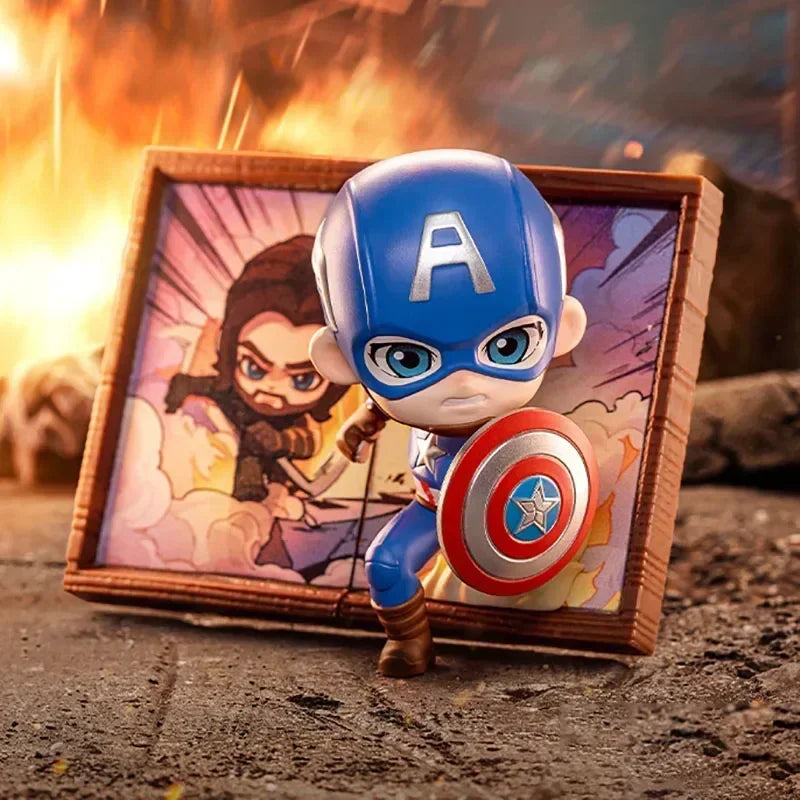 POP MART Marvel Picture Frame Series Blind Box Toys Kawaii Anime Action Figure Caixa Caja Surprise Mystery Box Dolls
